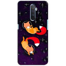 Чехлы с картинкой Лисички для Realme X2 Pro (VPrint) (Лисички космонавты)