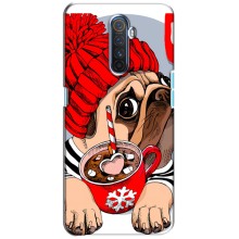 Чехлы с собаками для Realme X2 Pro (VPrint) (Собачка в шапке)