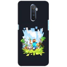 Чехол Майнкрафт на Realme X2 Pro (AlphaPrint) Minecraft (персонажи Minecraft)