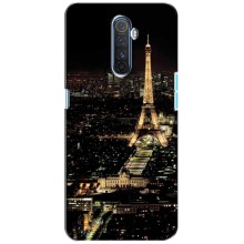 Чехол Эйфелева Башня для Realme X2 Pro - (AlphaPrint) (Ночной Париж)