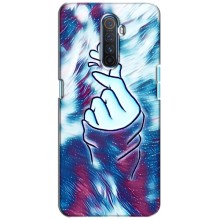 Чехол с принтом для Realme X2 Pro (AlphaPrint - Знак сердечка) – Радужное сердце