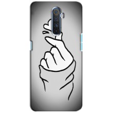 Чехол с принтом для Realme X2 Pro (AlphaPrint - Знак сердечка) – Значок Love