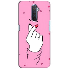 Чехол с принтом для Realme X2 Pro (AlphaPrint - Знак сердечка) – Знак Love