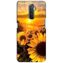 Чехол с Цветами для Realme X2 Pro (поле подсолнухов)