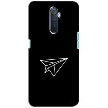 Чехол с картинками на черном фоне для Realme X2 Pro – Самолетик