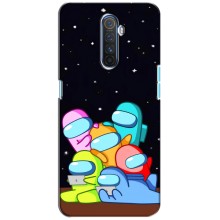 Чехол Амонг Ас для Realme X2 Pro (AlphaPrint) (Скины в космосе)