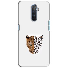 Чохол з леопардовим принтом на Realme X2 Pro (Леопард на білому)