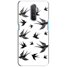 Чехол с птицами на Realme X2 Pro (VPrint) (Ласточки)