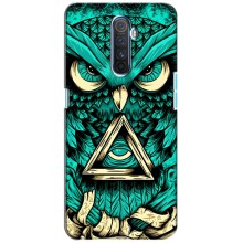Чехол с птицами на Realme X2 Pro (VPrint) (Сова с глазом)