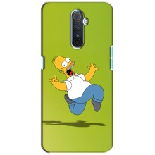 Чехол с Симпсонами для Realme X2 Pro (VPrint) (Гомер Симпсон)