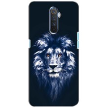 Чехол со Львом для Realme X2 Pro (VPrint) (Синий Лев)