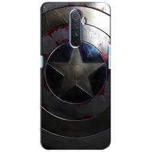 Чехол с Щитом Капитана Америки на Realme X2 Pro – Ретро Щит Капитана