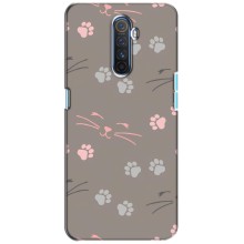 Чехол с рисунком кот на Realme X2 Pro (Лапы и усы)