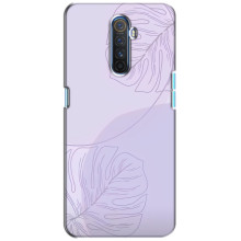 Чохол квітковий дизайн для Realme X2 Pro – Монстера фіолетова