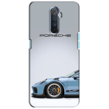 Чохол з авто Порше для Realme X2 Pro – Блакитний Порше