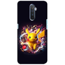 Чехол с Пикачу на Realme X2 Pro (Пикачу с мячом)