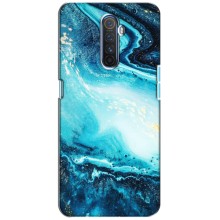Мраморный чехол на Realme X2 Pro (VPrint) (Голубой мрамор)