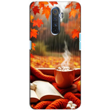 Чехол с уникальным дизайном «Осень с кофе» для Realme X2 Pro – Кофе и дождь