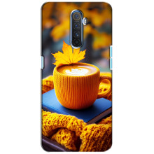 Чехол с уникальным дизайном «Осень с кофе» для Realme X2 Pro – Кофе с жёлтым