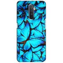 Силиконовый бампер с картинкой животных для Realme X2 Pro (Крылья бабочек)