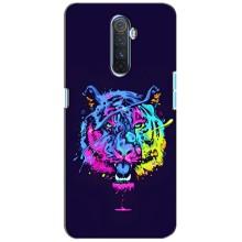 Силиконовый бампер с картинкой животных для Realme X2 Pro (Тигр-Арт)