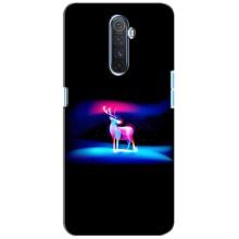 Силиконовый бампер с картинкой животных для Realme X2 Pro (Яркий олень)