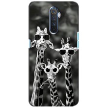 Силиконовый чехол с КАРТИНКАМИ лето для Realme X2 Pro (AlphaPrint) (Жирафы в очках)