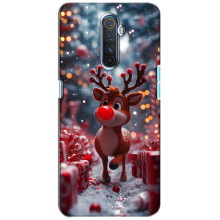 Яркий чехол для Realme X2 Pro с Зимними Оленятами – Олень среди подарков