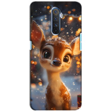 Яркий чехол для Realme X2 Pro с Зимними Оленятами – Оленёнок среди гирлянд