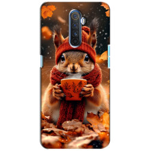 Печатный чехол «Зверята с кофе» для Realme X2 Pro – Белка с кофе