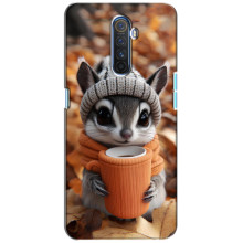 Печатный чехол «Зверята с кофе» для Realme X2 Pro