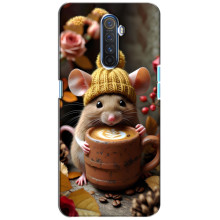 Печатный чехол «Зверята с кофе» для Realme X2 Pro – Медведь с кофе