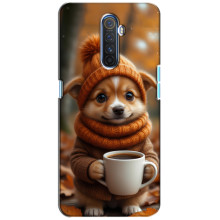 Печатный чехол «Зверята с кофе» для Realme X2 Pro – Песик с кофе