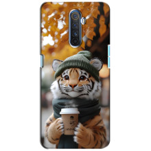 Печатный чехол «Зверята с кофе» для Realme X2 Pro – Тигр с кофе