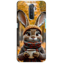 Печатный чехол «Зверята с кофе» для Realme X2 Pro – Зайчик с кофе