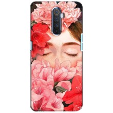 Чехлы (ART) Цветы на Realme X2 Pro (VPrint) (Глаза в цветах)