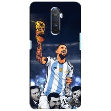 Чехлы для Realme X2 Pro (Leo чемпион) (AlphaPrint) (Месси с кубком)