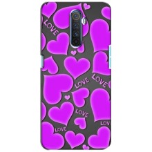Чехлы для любимой на Реалми Х2 Про (VPrint) (Pink hearts)
