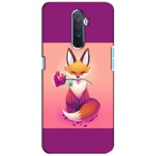 Чехлы с картинкой Лисички для Realme X2 Pro (VPrint) (Лисичка с розочкой)