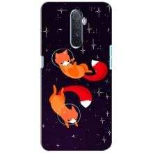 Чехлы с картинкой Лисички для Realme X2 Pro (VPrint) (Лисички космонавты)
