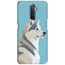 Чехол с Хаски для Realme X2 Pro - (AlphaPrint) (Хаски арт)
