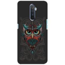 Чохли з принтом СОВИ для Realme X2 Pro (Сова на сірому)