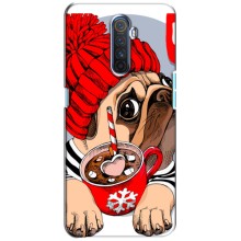 Чехлы с собаками для Realme X2 Pro (VPrint) (Собачка в шапке)