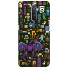 Чехол Майнкрафт на Realme X2 Pro (AlphaPrint) Minecraft (Коллаж Майнкрафт)
