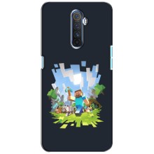 Чехол Майнкрафт на Realme X2 Pro (AlphaPrint) Minecraft (персонажи Minecraft)