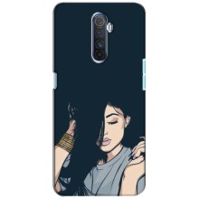 Чехол с печатью для Realme X2 Pro - (Мода) (AlphaPrint) (Красивая девочка)