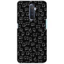 Чохол на тематику: Коти для Realme X2 Pro (Котики на чорному)