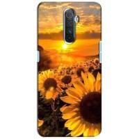 Чехол с Цветами для Realme X2 Pro (поле подсолнухов)
