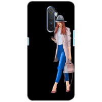 Чехол с картинкой Модные Девчонки Realme X2 Pro (Девушка со смартфоном)