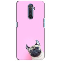 Бампер для Realme X2 Pro з картинкою "Песики" (Собака на рожевому)